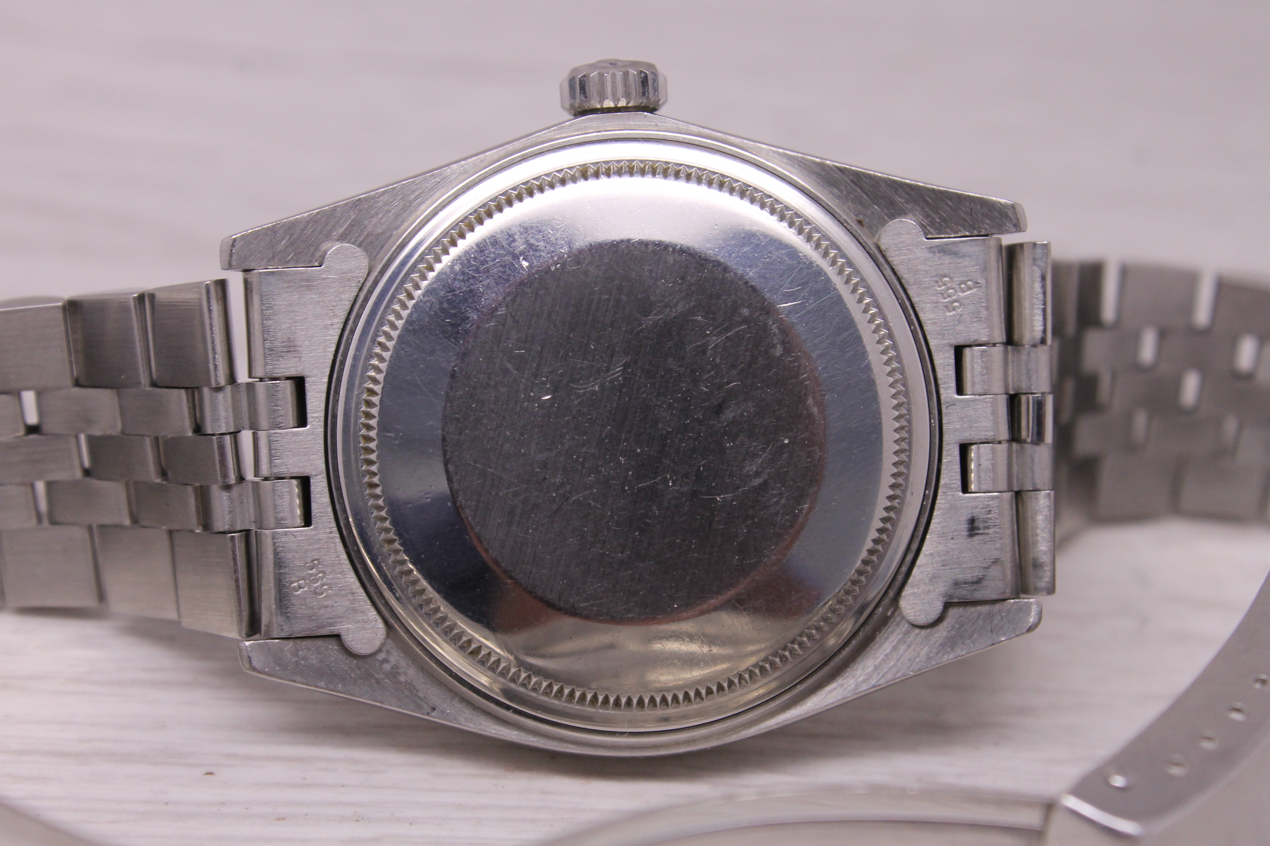 Vintage 1981 Rolex Datejust 16014 Mens Steel & 18k Watch Custom Diamond Dial