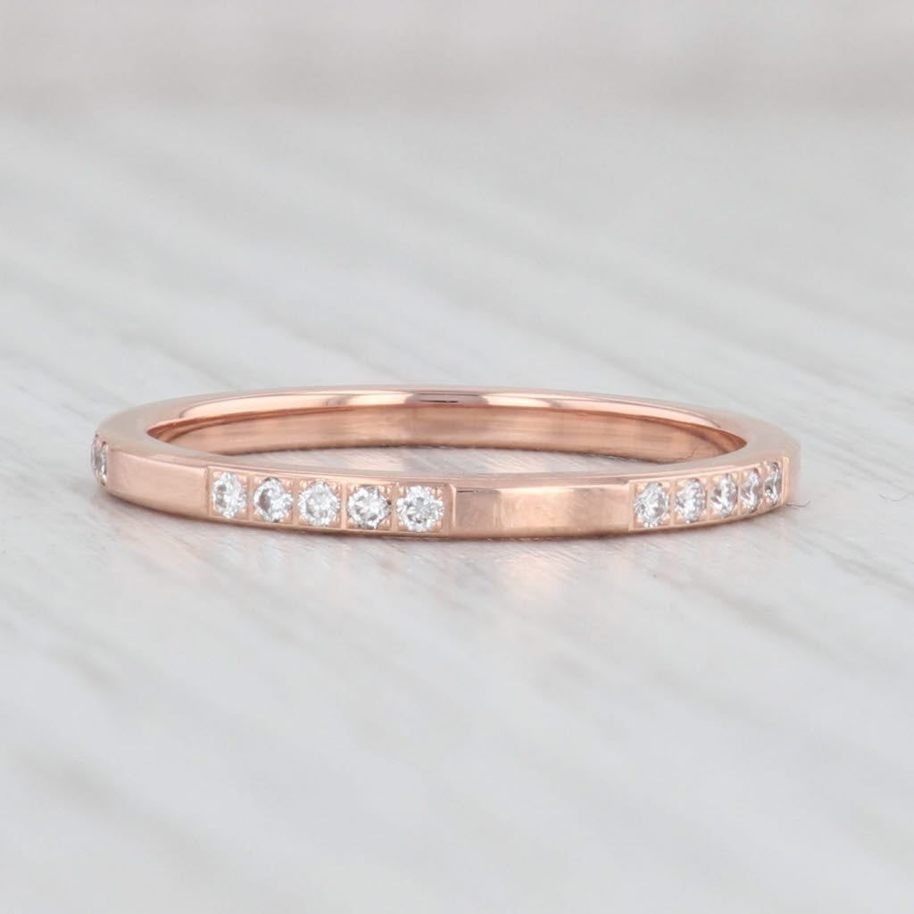 Light Gray New 0.25ctw Diamond Wedding Band 14k Rose Gold Size 6.5 Stackable Ring Benchmark