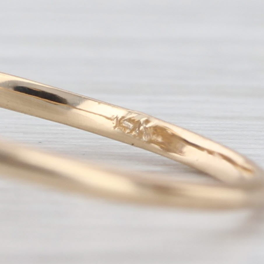 0.18ctw Diamond Flower Cluster Bypass Ring 14k Yellow Gold Size 4.75