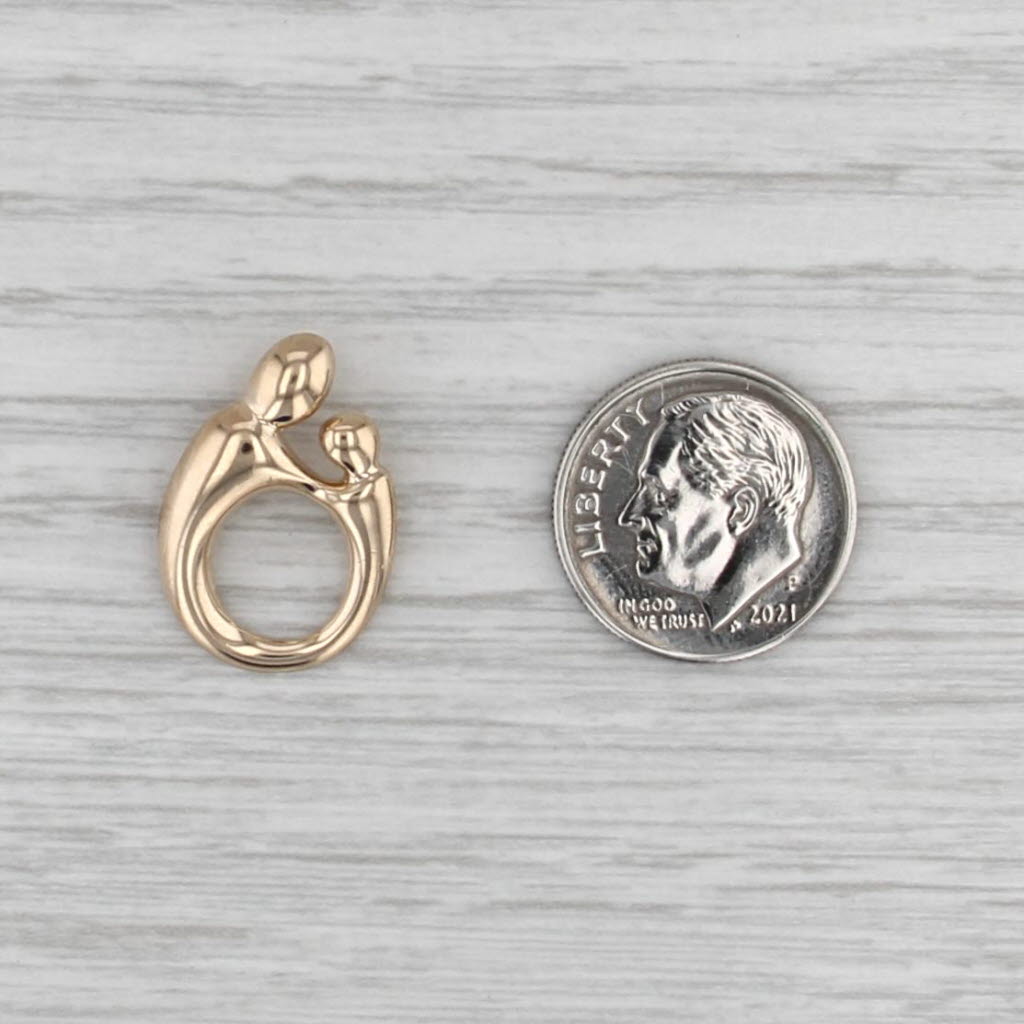 Mother & Child Pendant 14k Yellow Gold Gift Keepsake