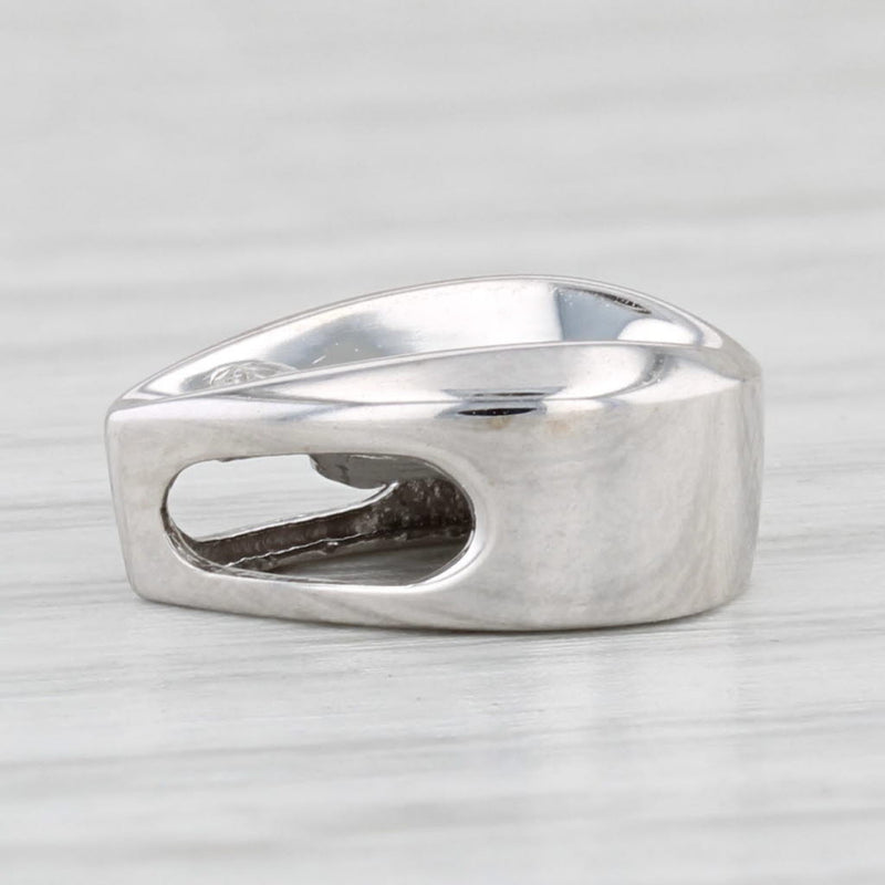 0.25ctw Teardrop Pendant 10k White Gold Small Floating Drop