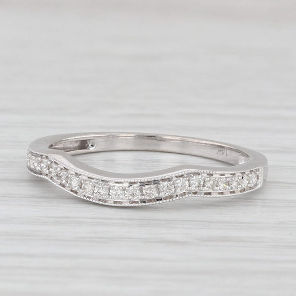 0.25ctw Contoured Diamond Wedding Band Stackable Anniversary Size 7 Ring