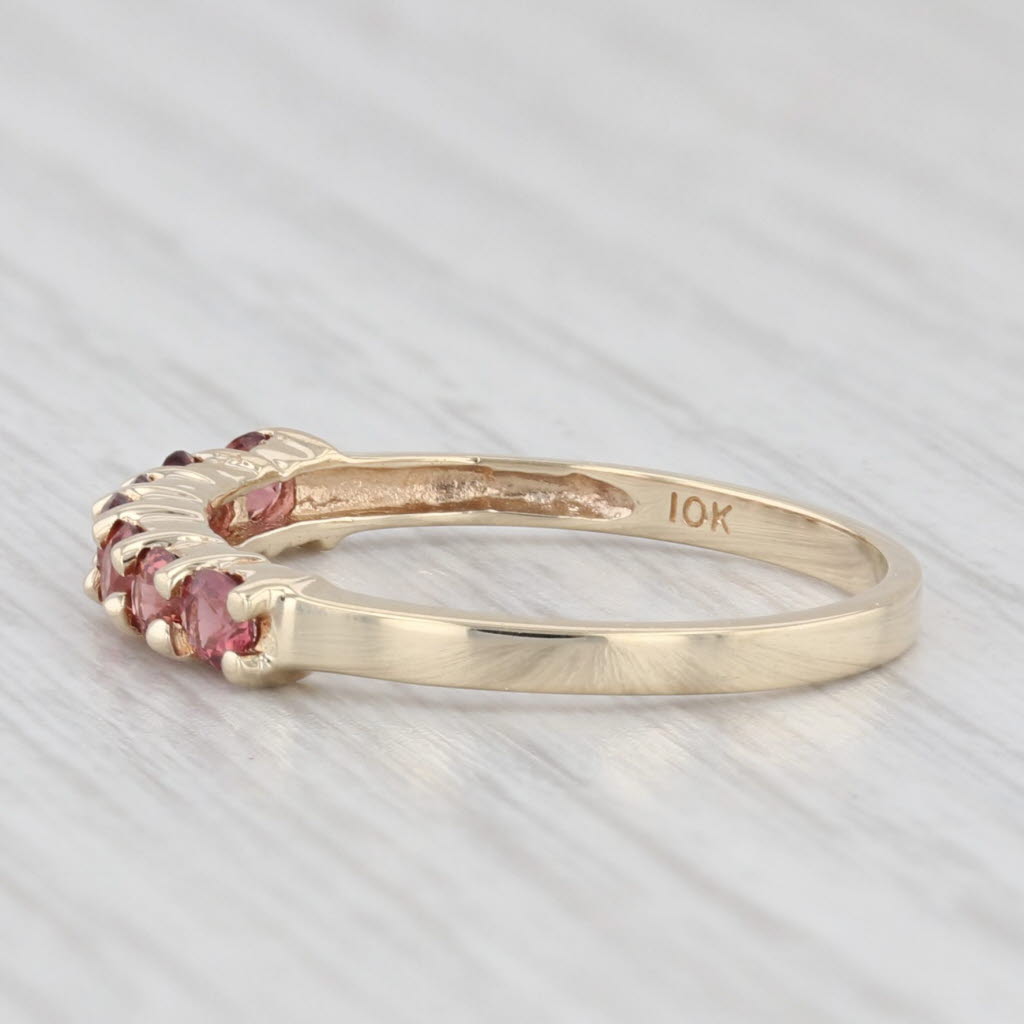 Light Gray 0.60ctw Garnet Ring 10k Yellow Gold Size 6 Stackable