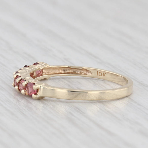 0.60ctw Garnet Ring 10k Yellow Gold Size 6 Stackable