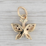 0.18ctw Diamond Butterfly Pendant 10k Yellow Gold Charm