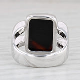 Onyx Solitaire Ring 14k White Gold Size 6