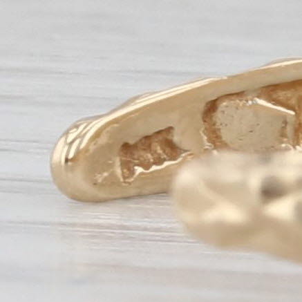 Light Gray Crosshatch Pattern Toe Ring 14k Yellow Gold Adjustable Size Band