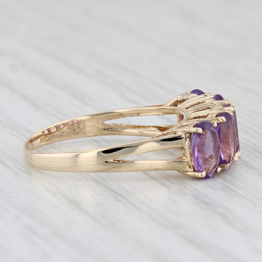 Light Gray 2ctw Amethyst Ring 14k Yellow Gold Size 6.75