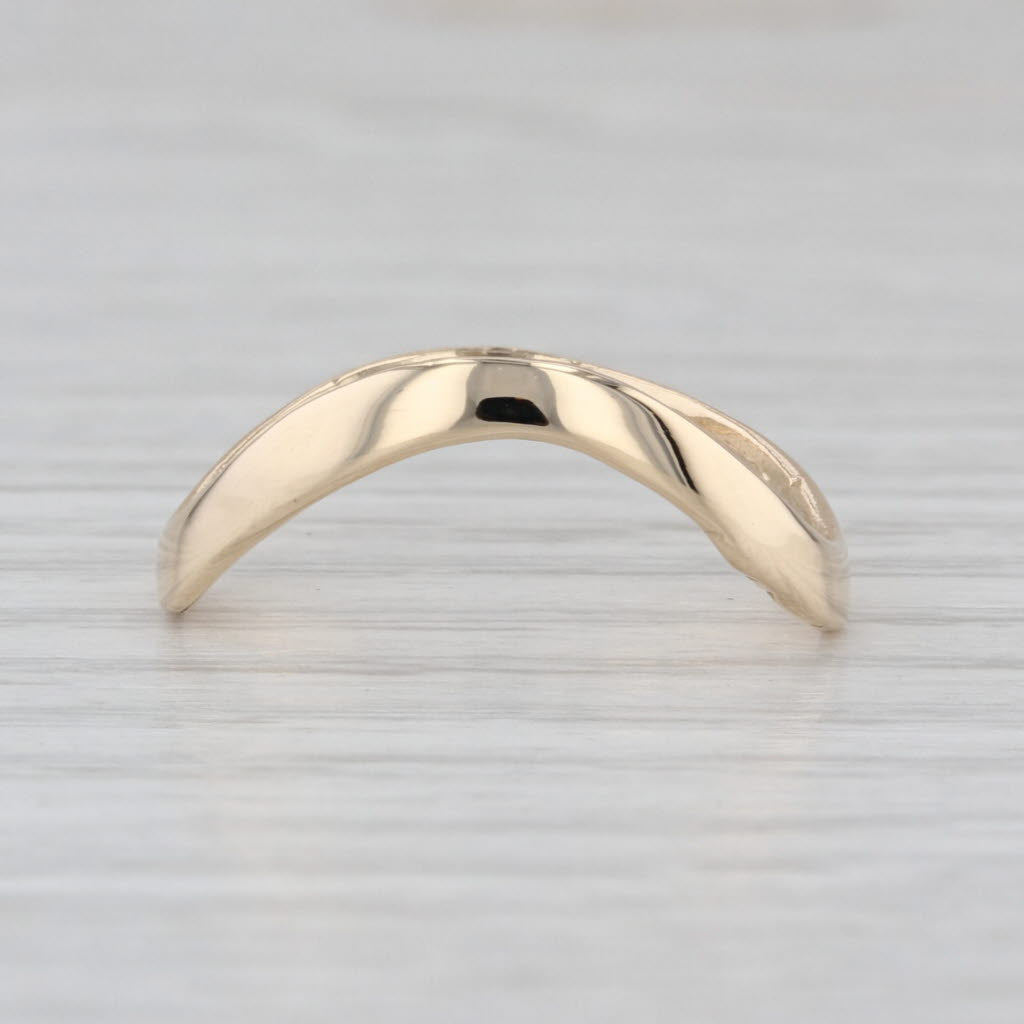 Contoured Curved Band Ring 10k Yellow Gold Size 9.5