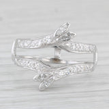 Light Gray 0.50ctw Diamond Ring Jacket Guard Enhancer 14k White Gold Sz 6.25 Bridal Wedding