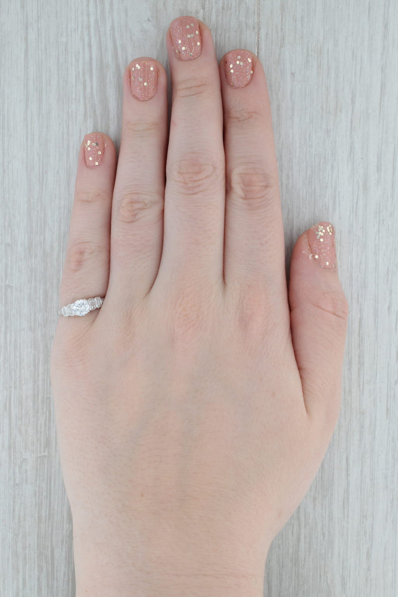 New Round Semi Mount Engagement Ring Diamond 18k Gold Size 6 Beverley K