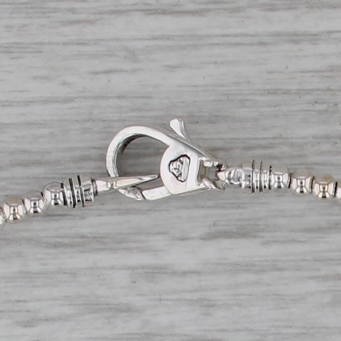 Lagos Caviar Bubbly Petite Graduated Bead Necklace Sterling Silver Card & Pouch
