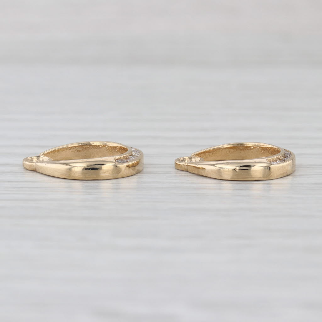 0.15ctw Diamond Teardrop Ring Jackets Enhancers for Stud Earrings 14k Gold