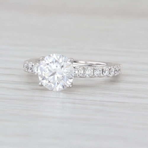 IGI 1.93ctw Round Lab Grown Diamond Engagement Ring 14k White Gold Size 5