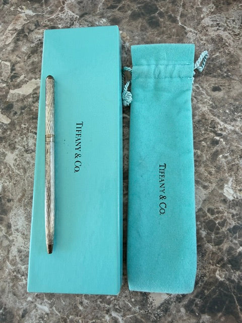 Vintage Tiffany Sterling Silver Ink Pin w/ Pouch Box Works Gift Keepsake