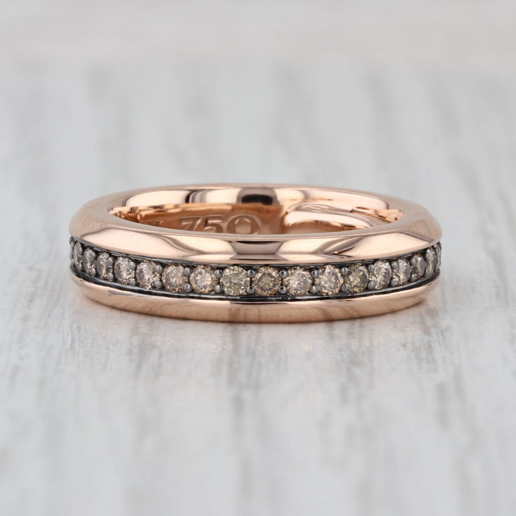 David Yurman Streamline 0.90ctw Diamond Eternity Band 18k Rose Gold Wedding Ring