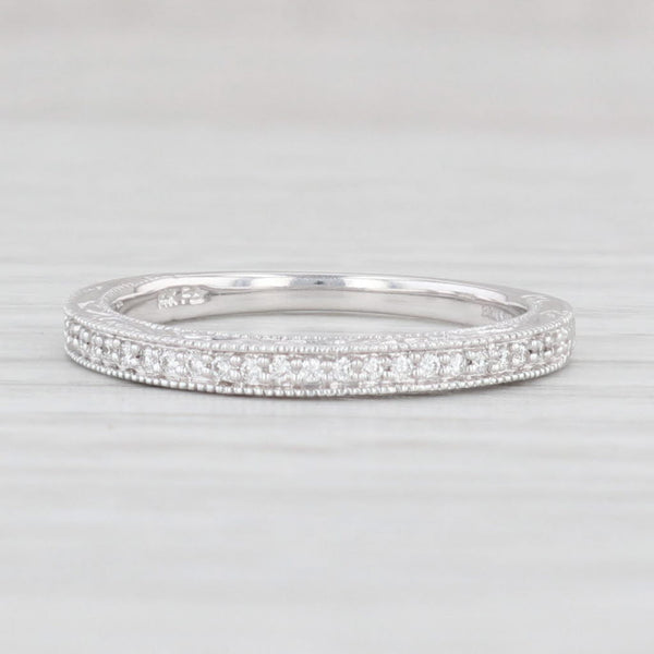 Light Gray New Frederick Goldman Diamond Wedding Band 14k White Gold Sz 6.5 Stackable Ring