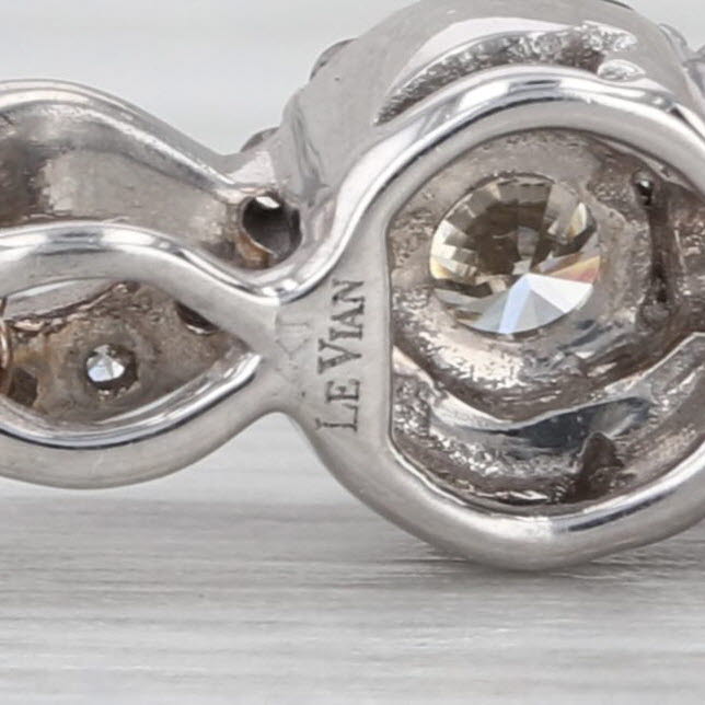 Le Vian 0.80ctw Tanzanite Diamond Halo Pendant Necklace 14k White Gold 22"