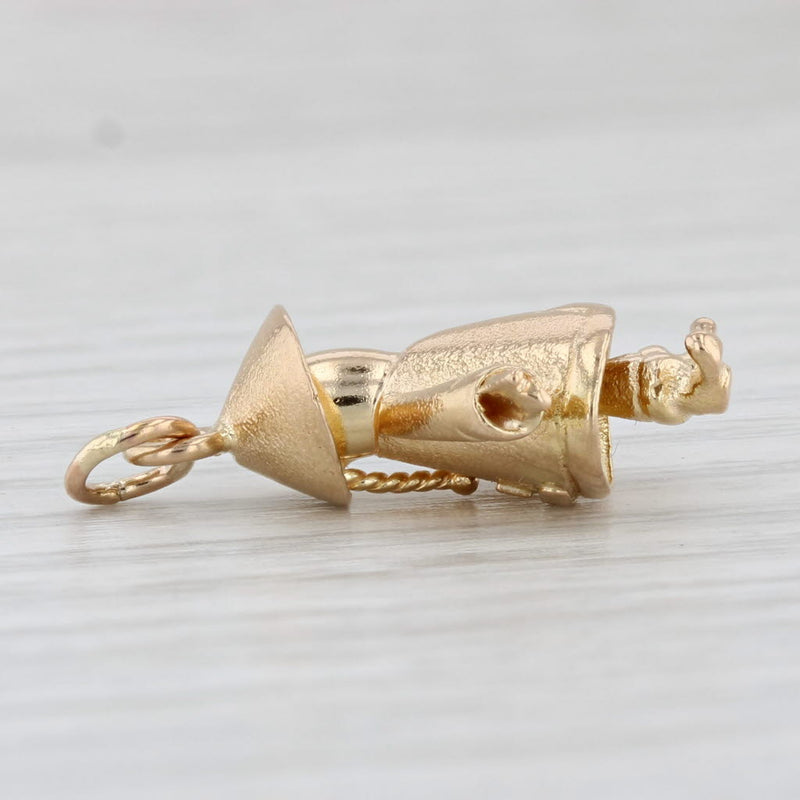 Figural Asian Themed Charm 18k Yellow Gold Souvenir Pendant