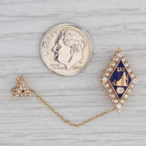 Sigma Alpha Epsilon Badge SAE Pearl 10k Gold Pearls Fraternity Pin Chapter Guard