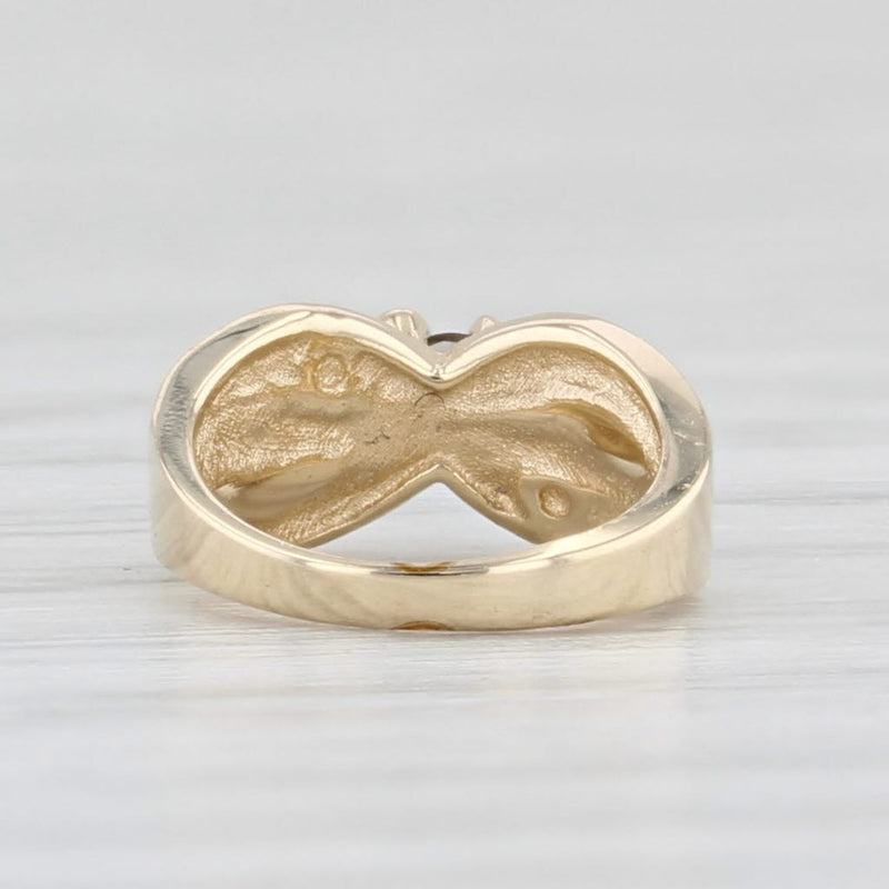 Light Gray Smoky Quartz Solitaire Ring Charm 10k Yellow Gold Small Pendant
