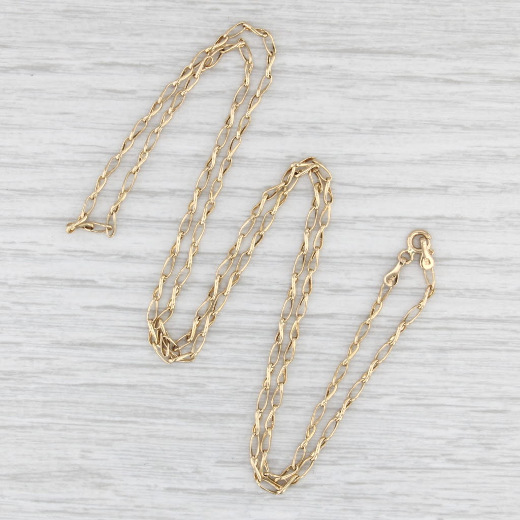 24" 18k Yellow Gold Curb Chain Necklace 2mm Milor Italy