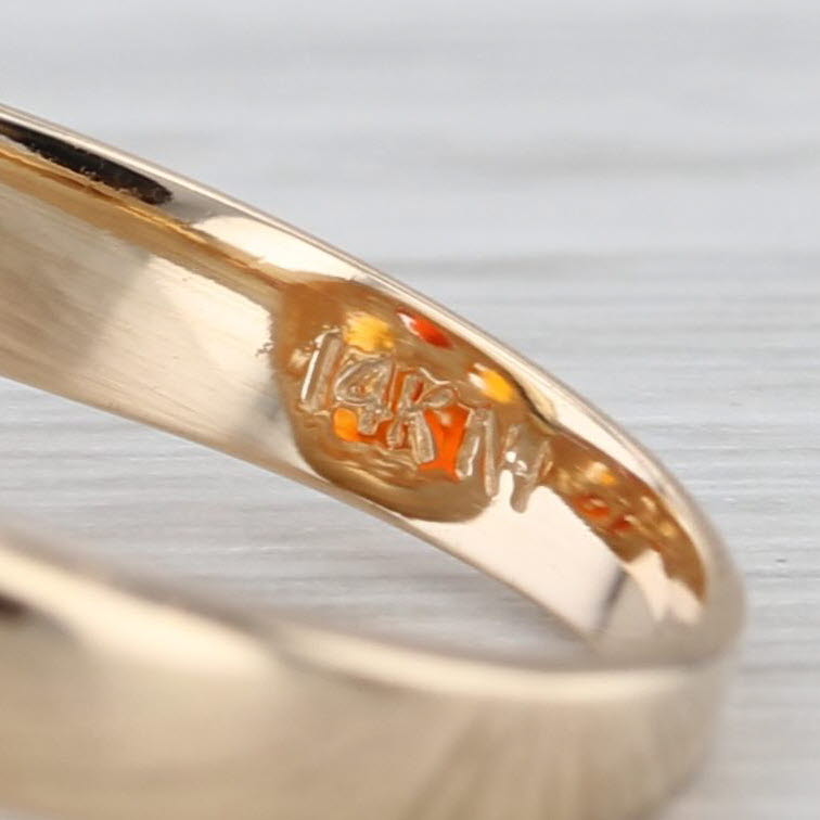 Yellow Orange Fire Opal Cluster Ring 14k Yellow Gold Size 7