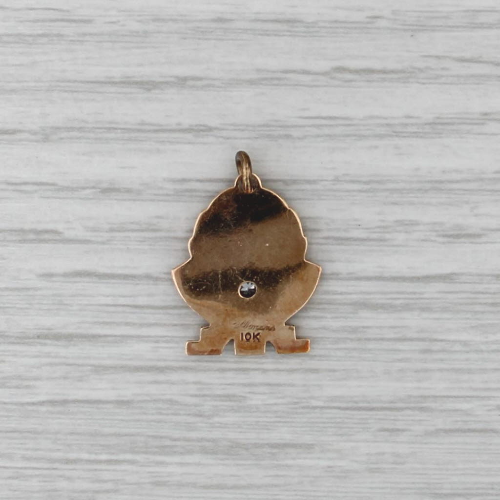 Vintage Lions Club Charm 10k Gold Diamond District Governor 100% Award