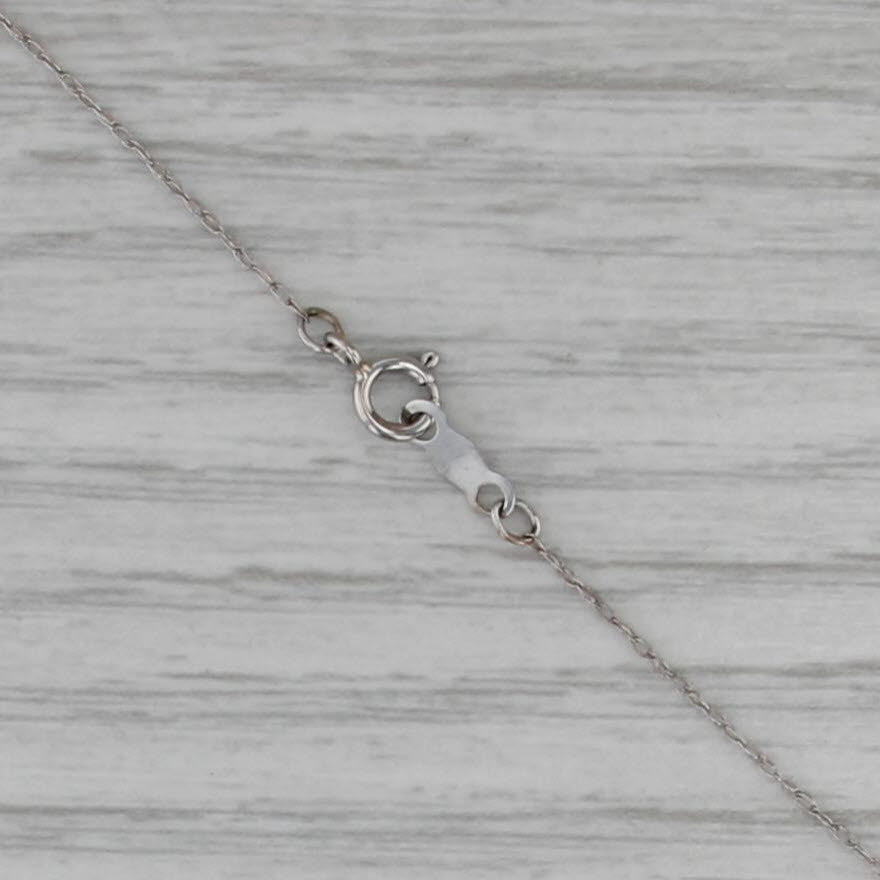 0.10ctw Diamond Eternity Pendant Necklace 14k White Gold 19.25" Rope Chain