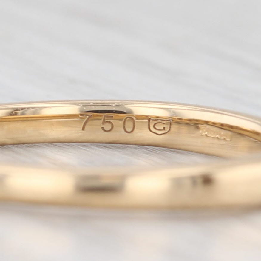 Light Gray 0.25ctw Diamond Wedding Band 18k Yellow Gold Size 7 Ring Stackable COA