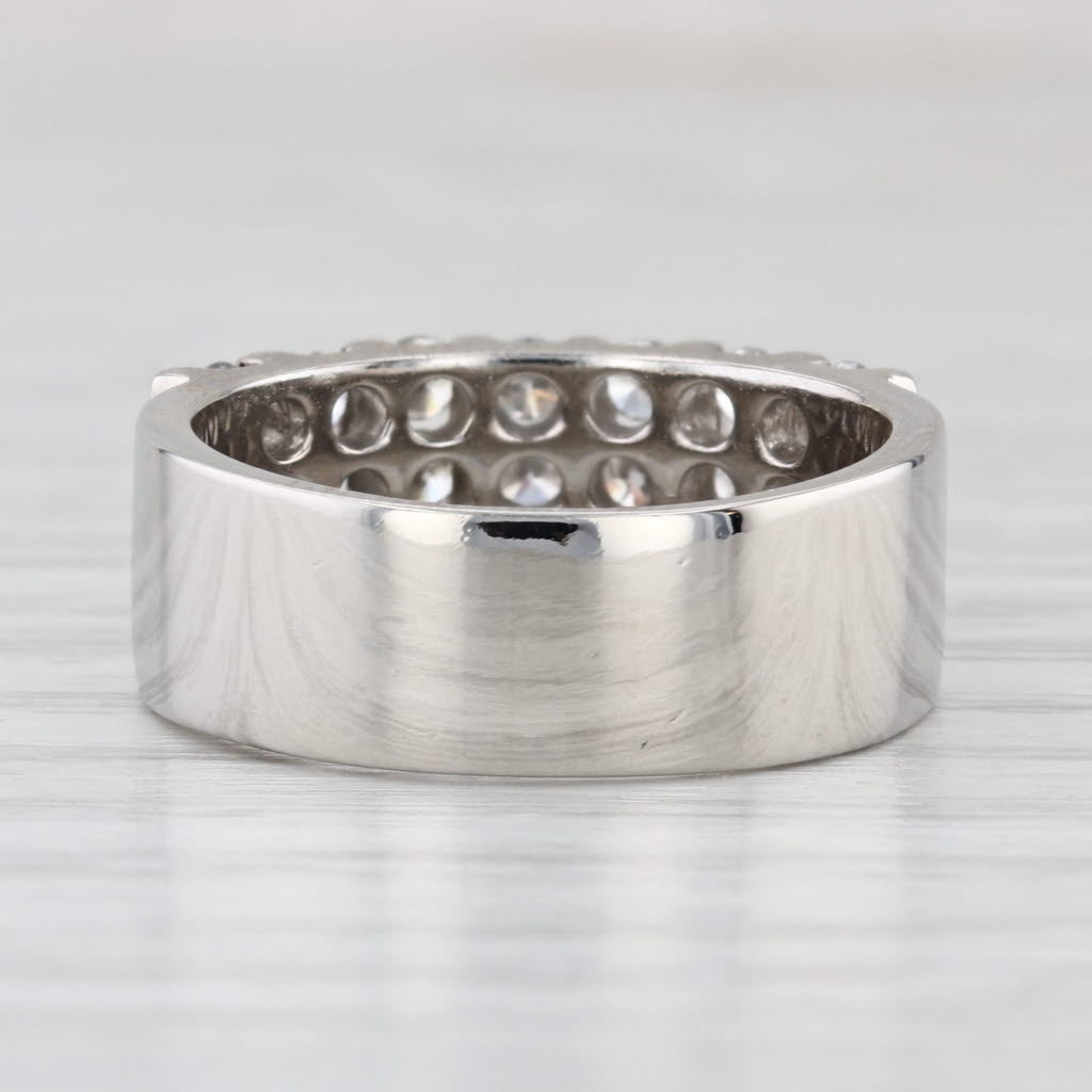 0.85ctw Diamond Ring Platinum Size 7.5 Anniversary Band Stackable