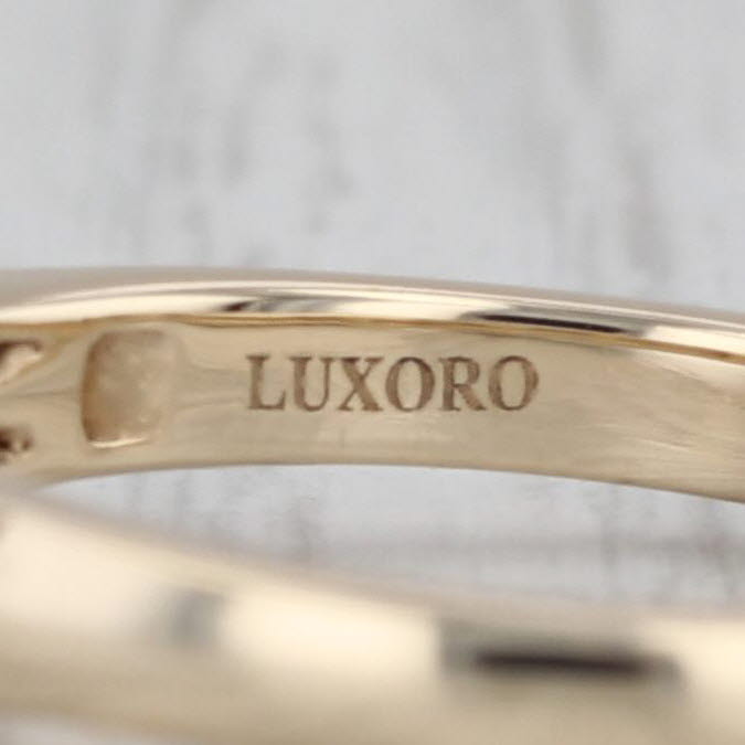 Luxoro 1.10ctw Grossular Green Garnet Diamond Ring 10k Yellow Gold Size 8