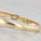 Gray 0.76ctw Emerald White Sapphire Ring 10k Yellow Gold Size 9