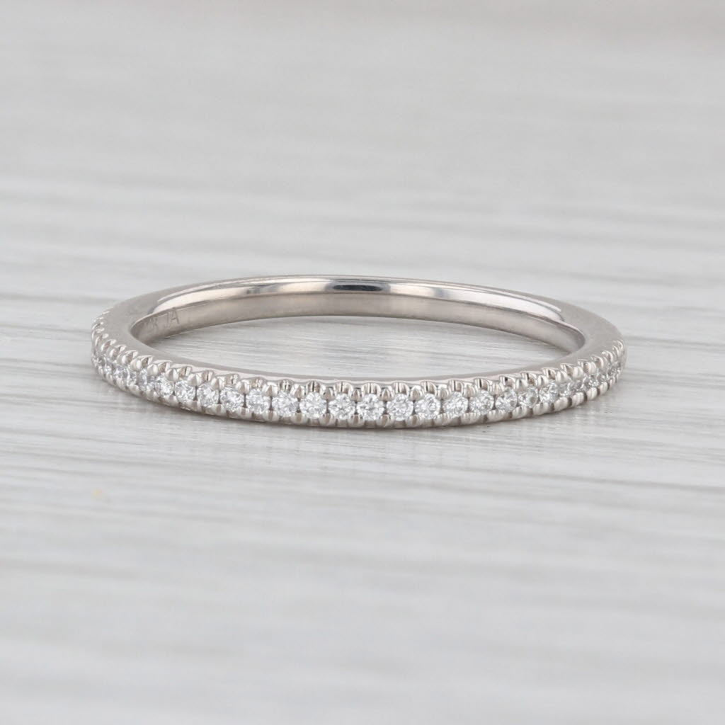 0.32ctw Diamond Wedding Band 14k White Gold Size 7 Stackable Ring