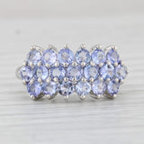 2.04ctw Tanzanite Cluster Ring 10k White Gold Size 7 Cocktail