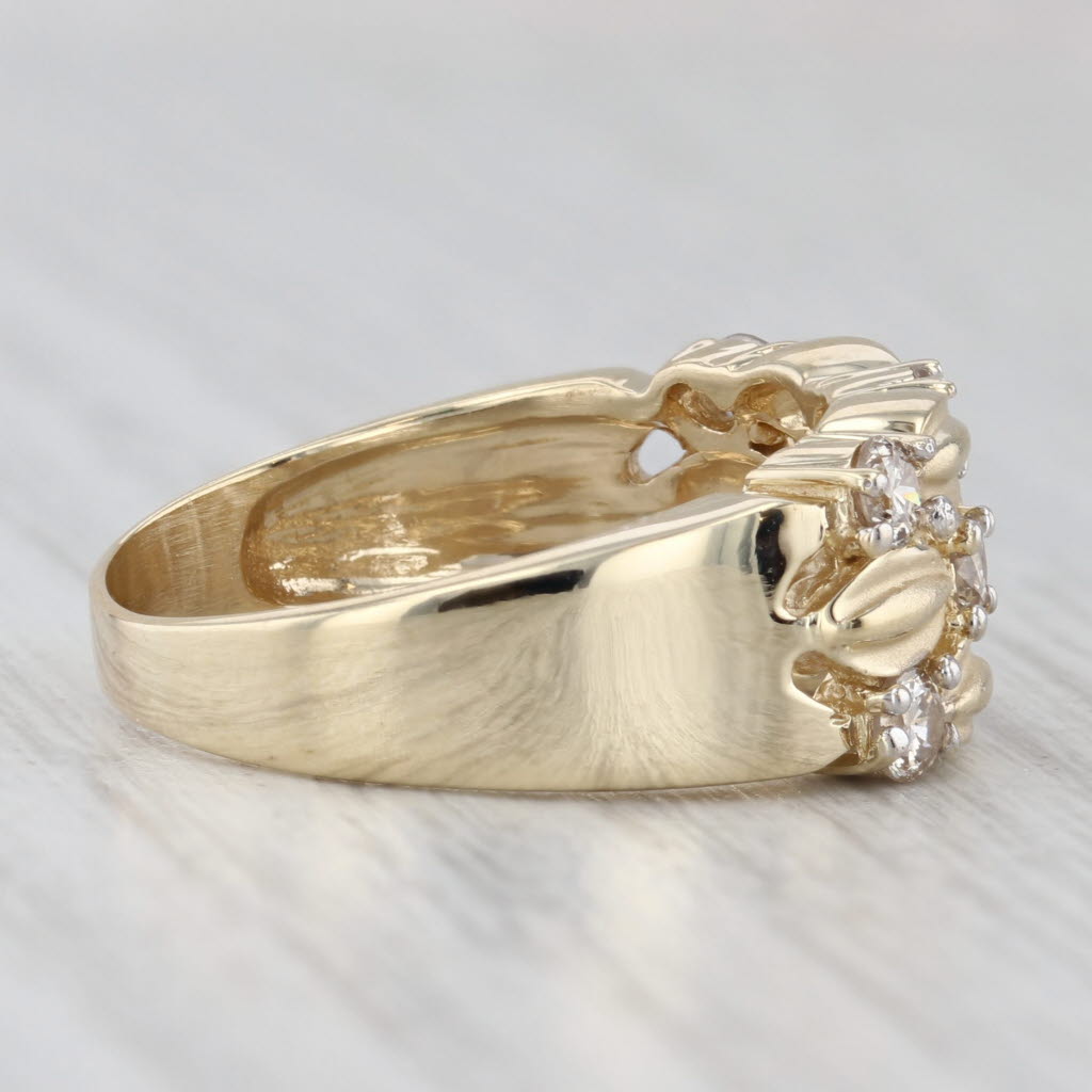 Light Gray 0.54ctw Champagne Diamond Ring 14k Yellow Gold Size 7.5