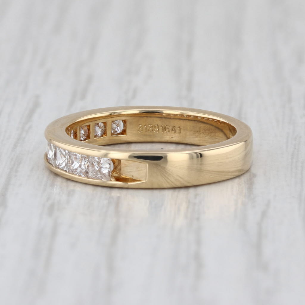 1.09ctw Diamond Channel Set Wedding Band 18k Yellow Gold Sz 6.75 Stackable Ring
