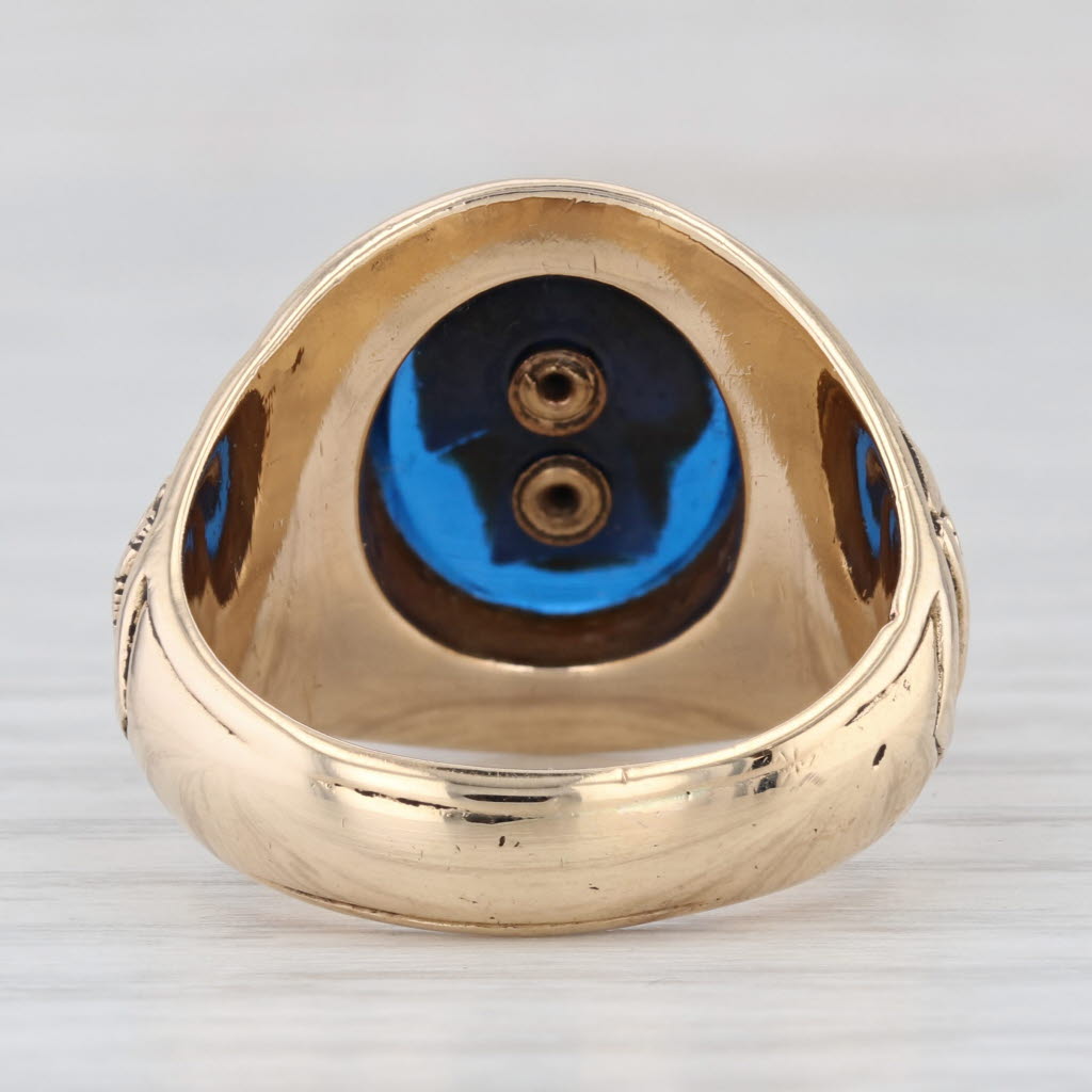 Vintage Sigma Chi Fraternity Cross Crest Class Ring 14k Yellow Gold Size 10