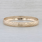 Stripped Bangle Bracelet 10k Yellow Gold 7.75" 9.5mm Snap Clasp