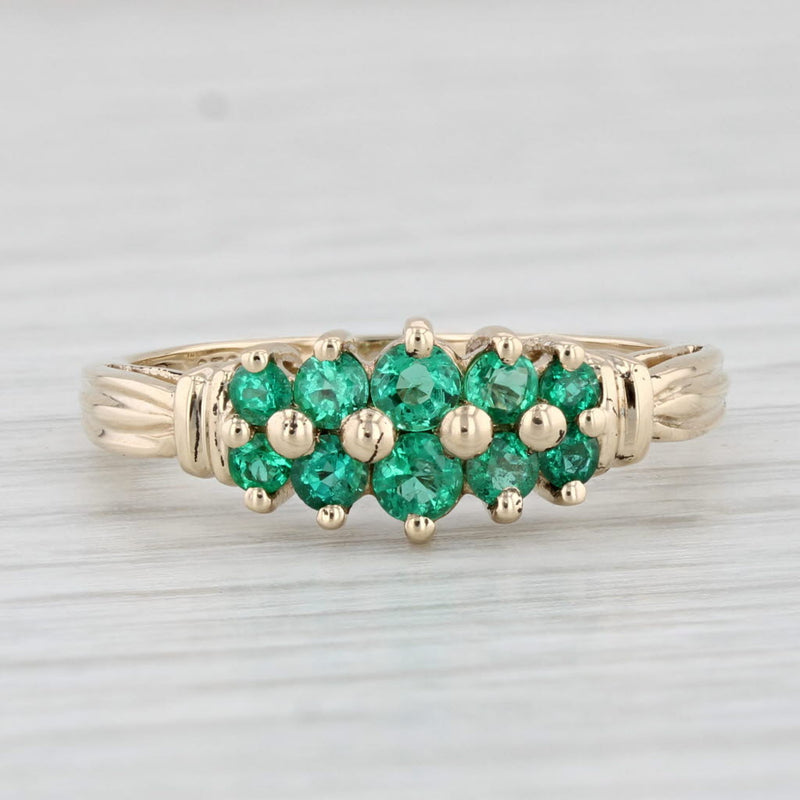 0.60ctw Emerald Ring 14k Yellow Gold Size 8