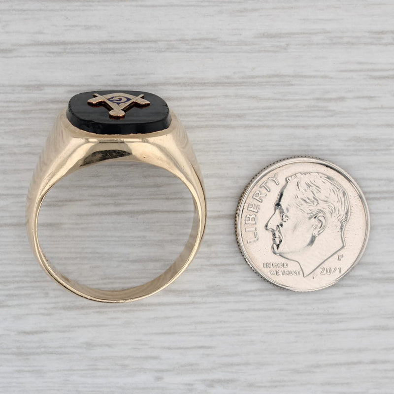 Men's Compass Signet Ring