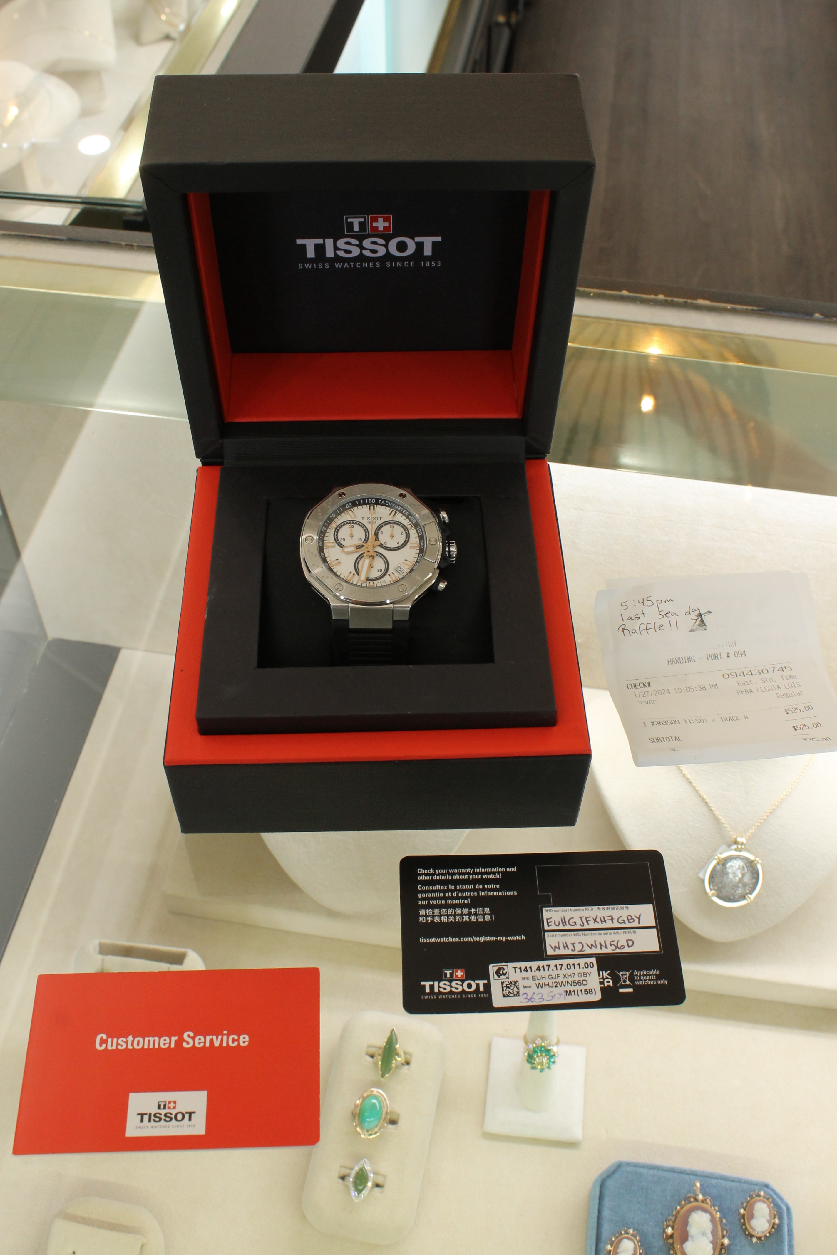 Tissot T-Race Chronograph Quartz Watch Stainless Steel T141.417.17.011.00 Swiss