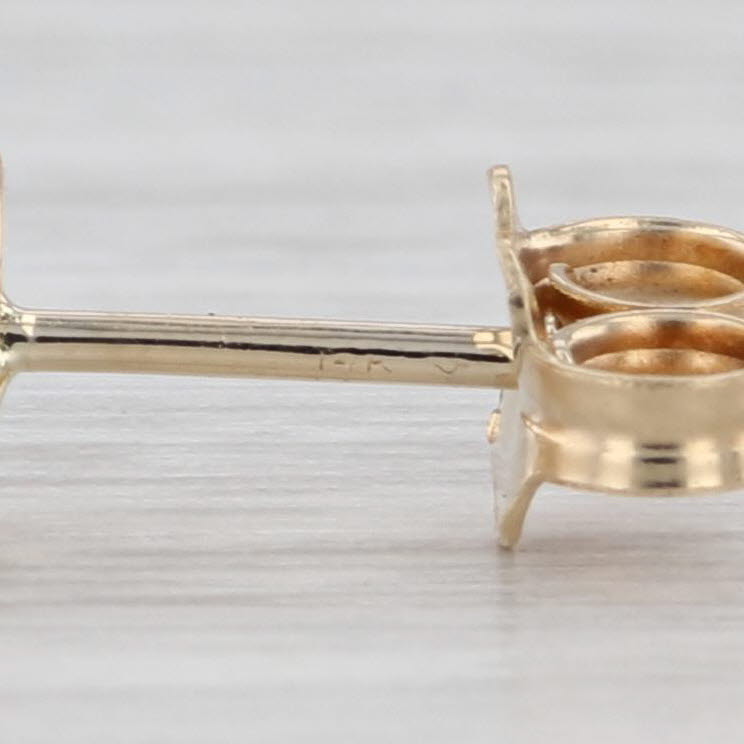 1.28ctw Diamond Stud Earrings 14k Yellow Gold Round Solitaire Studs