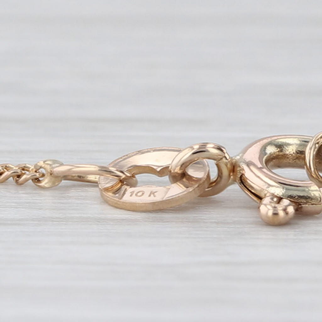 Curb Chain Necklace 10k Yellow Gold 13.5" 1mm