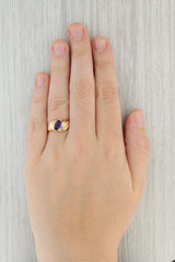 Gray 0.90ct Marquise Amethyst Solitaire Ring 14k Yellow Gold Size 8