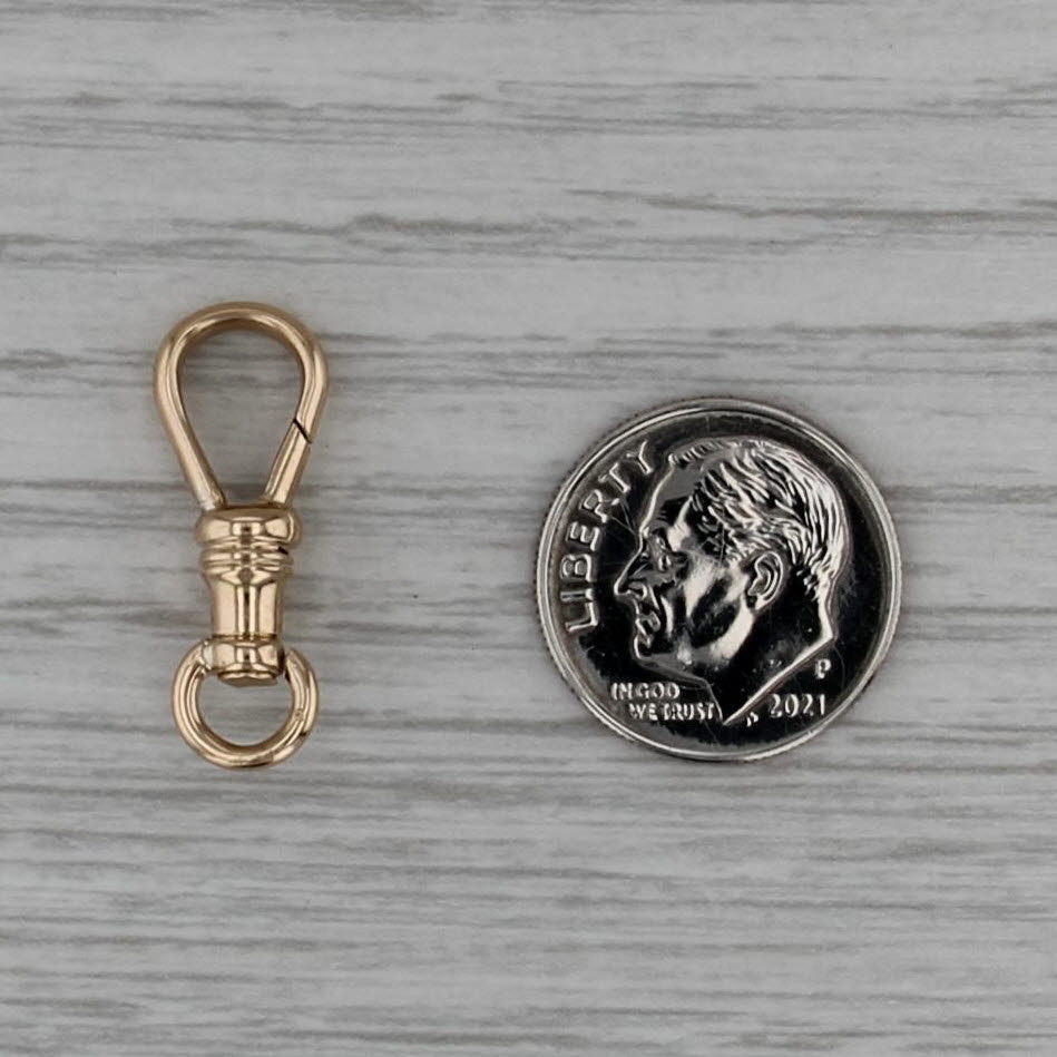 Antique Spring Hook Clasp 14k Yellow Gold Findings Jewelry Making Watch Chain