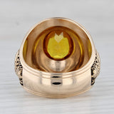 Gray Georgia Tech Class Ring Lab Created Yellow Sapphire 10k Gold Size 11 Vintage