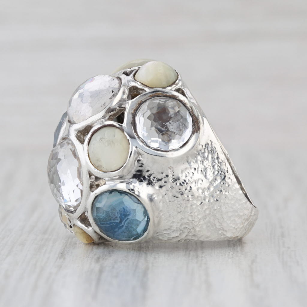 Ippolita Rock Candy Collection Ring Sterling Silver Mother of Pearl Quartz