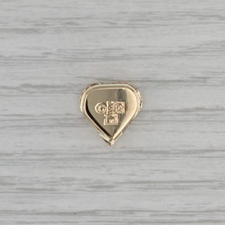 Richard Glatter 0.26ctw Ruby Heart Slide Bracelet Charm 14k Yellow Gold