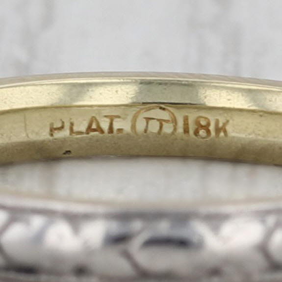 Antique Traub Ornage Blossom Wedding Band 18k Gold Platinum 1920s Ring